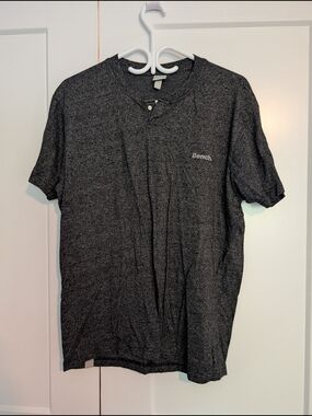 Bench Heathered Charcoal Short-Sleeve Henley Polo